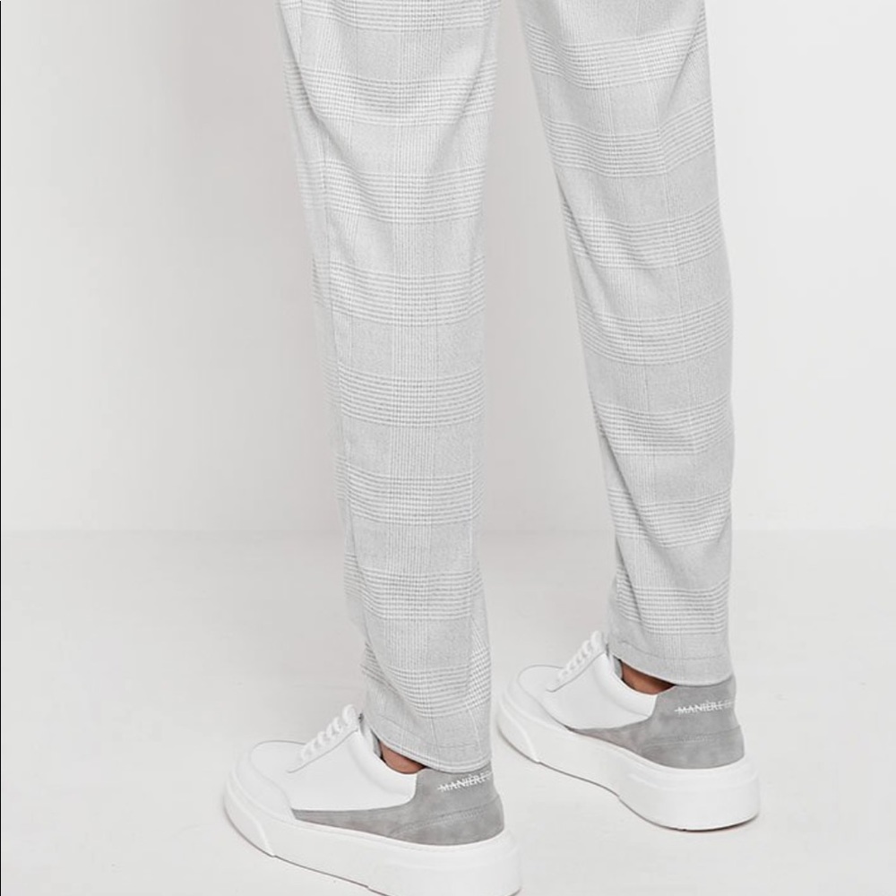 Check Trousers - Light Grey Pattern